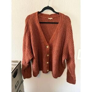 A.n.a chunky knit sweater cardigan cropped size 1X